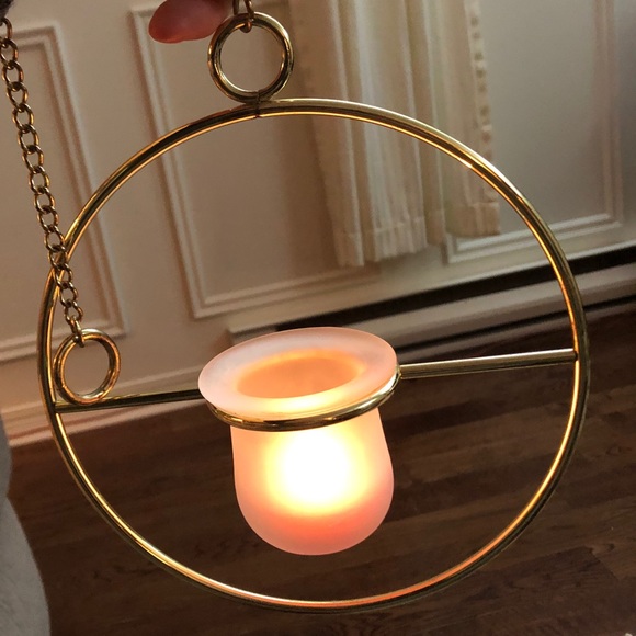 Partylite gold metal hanging candle - Picture 1 of 7